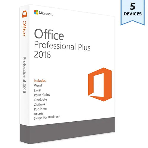 Microsoft Office 2016 Professional Plus 5PC Devices Lifetime Licence Key